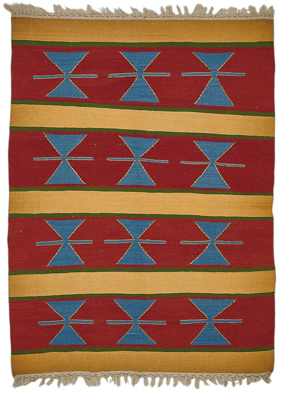 3x5 Handwoven Turkish Wool Kilim Rug - 50336