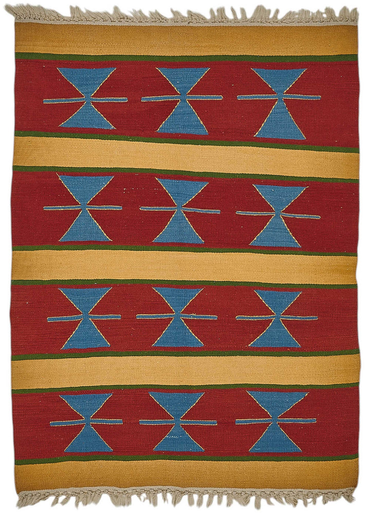 3x5 Handwoven Turkish Wool Kilim Rug - 50336