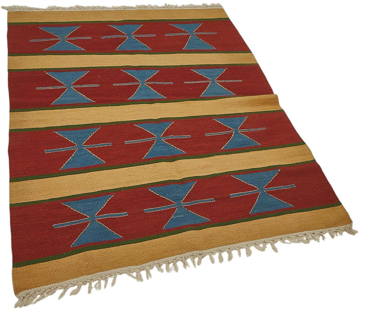 3x5 Handwoven Turkish Wool Kilim Rug - 50336