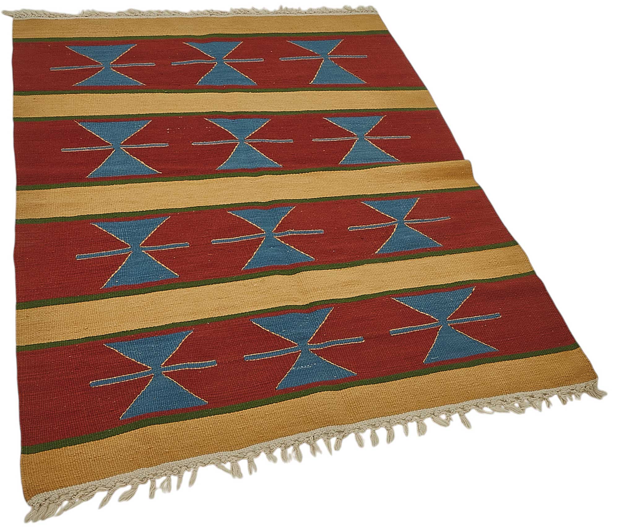 3x5 Handwoven Turkish Wool Kilim Rug - 50336