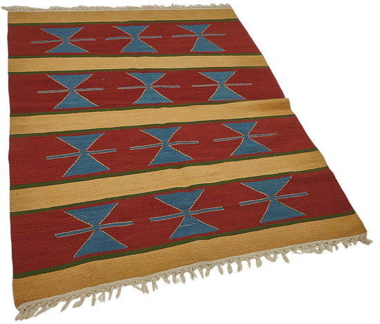 3x5 Handwoven Turkish Wool Kilim Rug - 50336