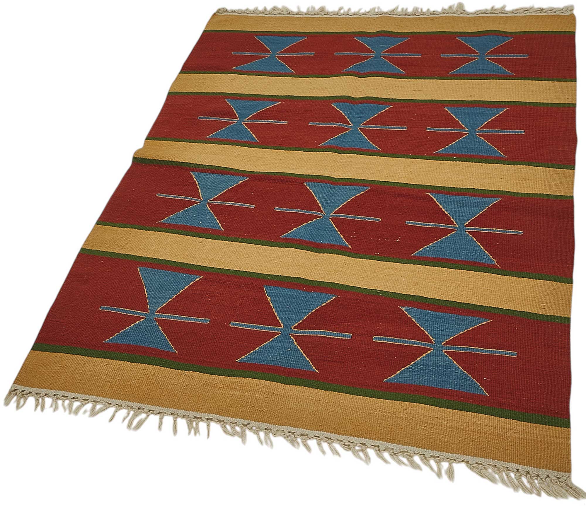 3x5 Handwoven Turkish Wool Kilim Rug - 50336