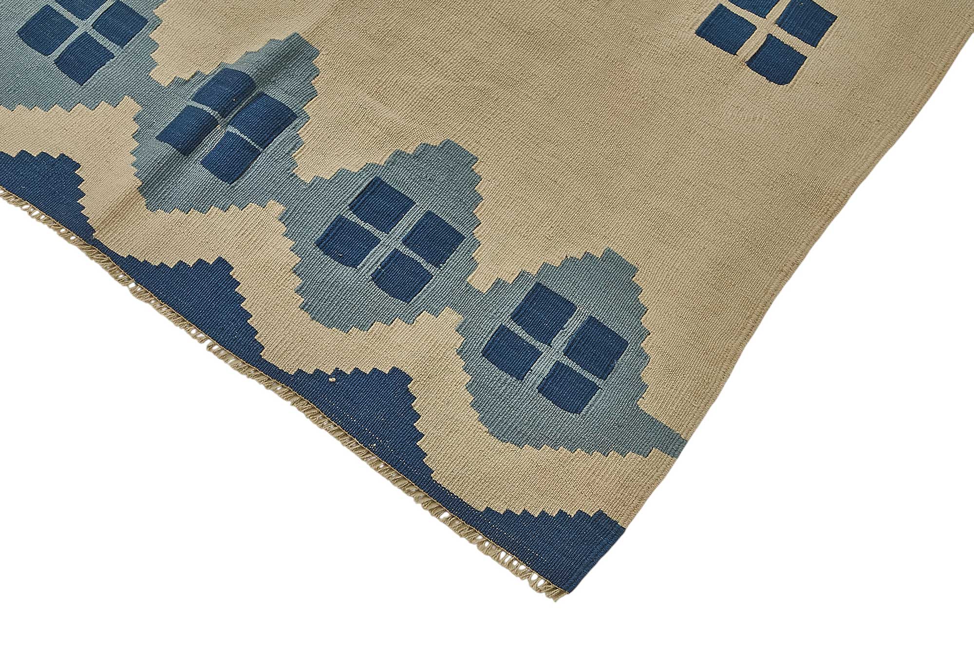 4x6 Handwoven Turkish Wool Kilim Rug - 50337