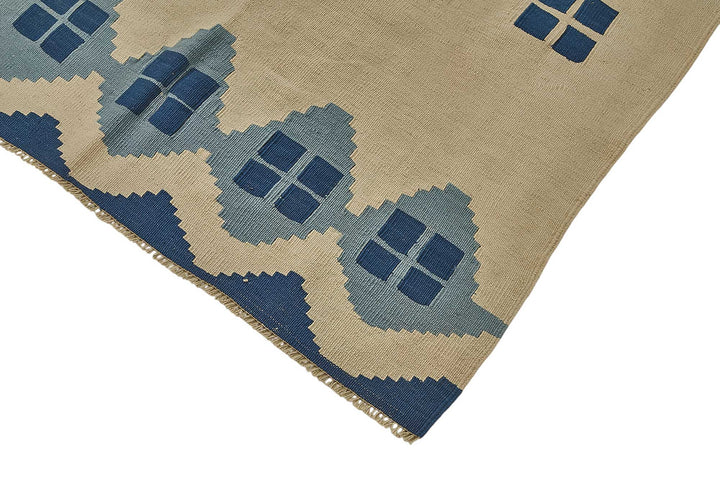 4x6 Handwoven Turkish Wool Kilim Rug - 50337
