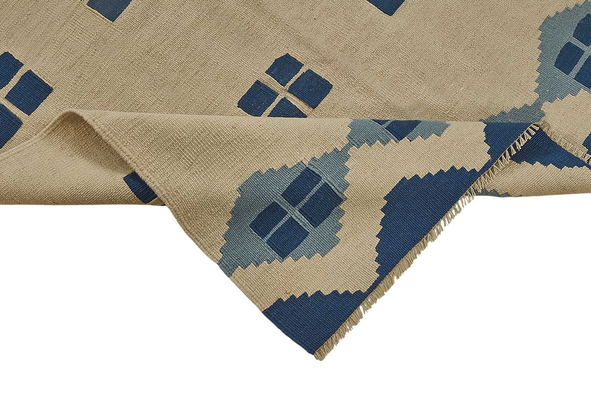 4x6 Handwoven Turkish Wool Kilim Rug - 50337