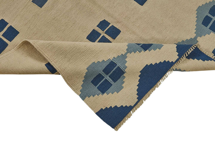 4x6 Handwoven Turkish Wool Kilim Rug - 50337