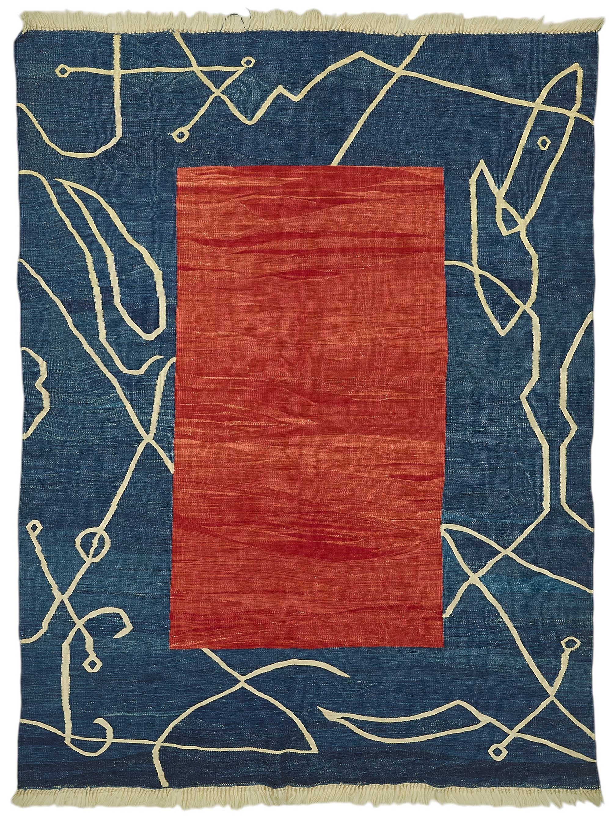 5x7 Handwoven Turkish Wool Kilim Rug - 50338