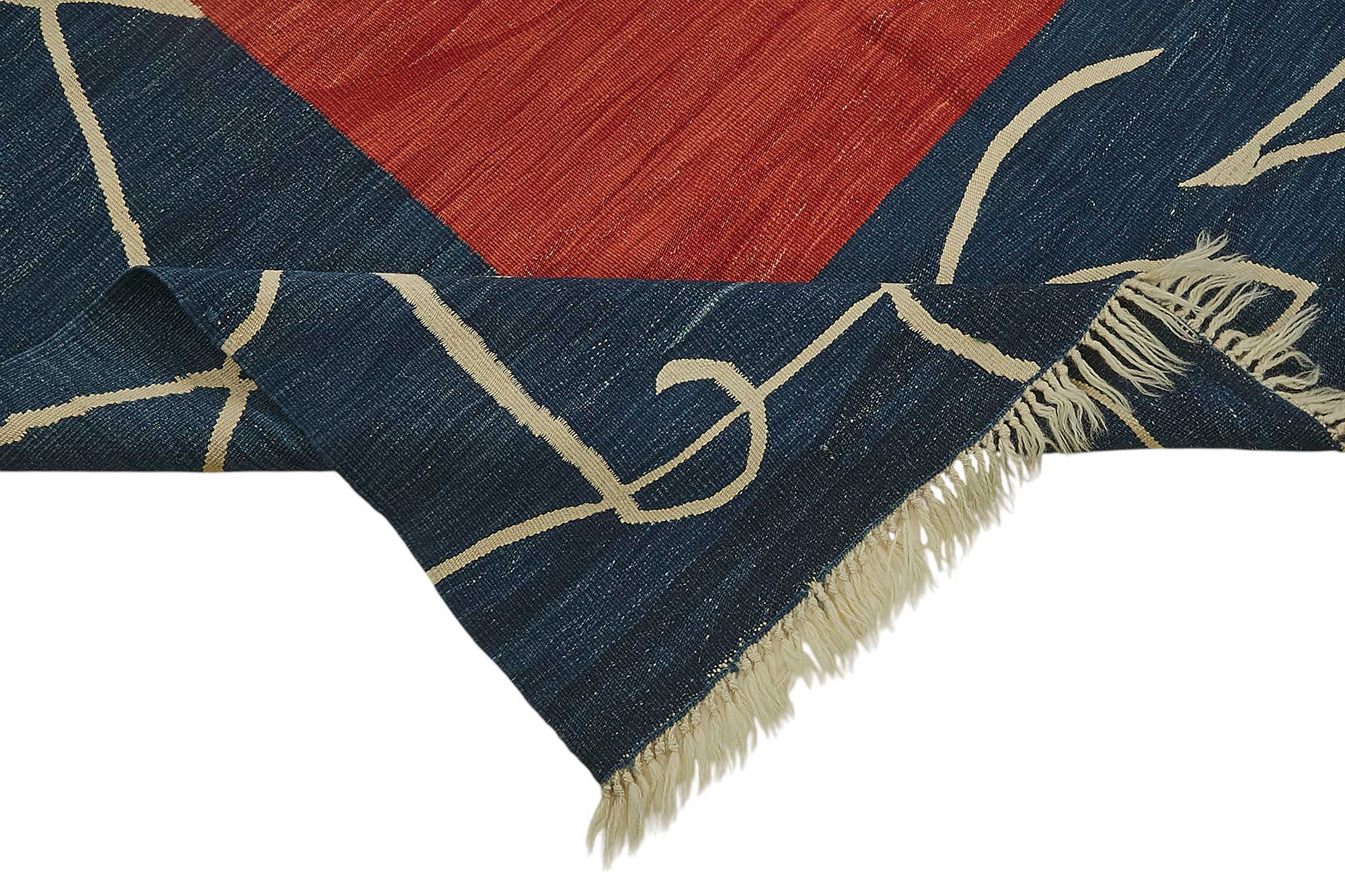 5x7 Handwoven Turkish Wool Kilim Rug - 50338