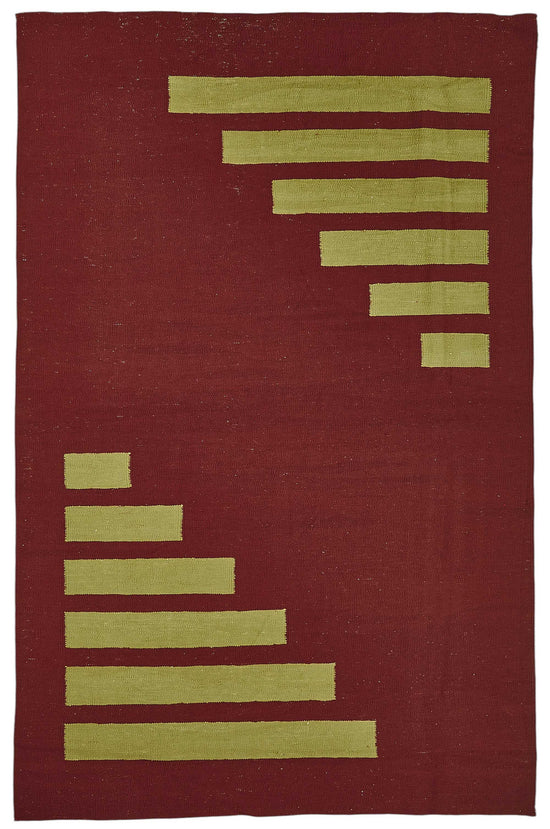 5x7 Handwoven Turkish Wool Kilim Rug - 50339