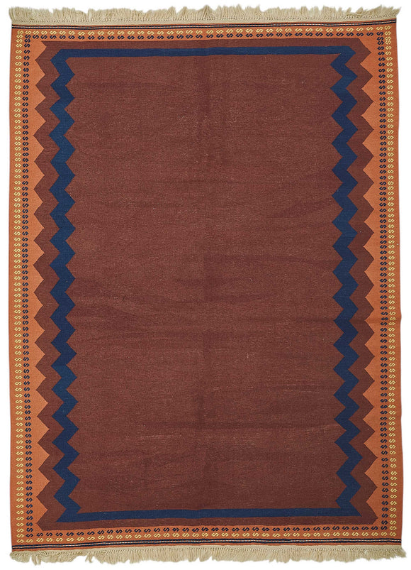 6x8 Handwoven Turkish Wool Kilim Rug - 50340