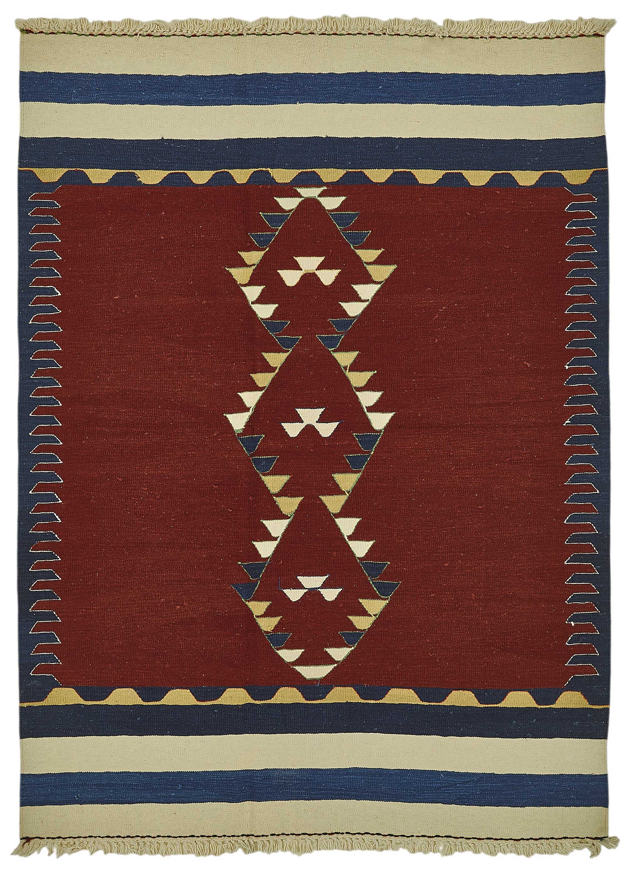 5x7 Handwoven Turkish Wool Kilim Rug - 50341