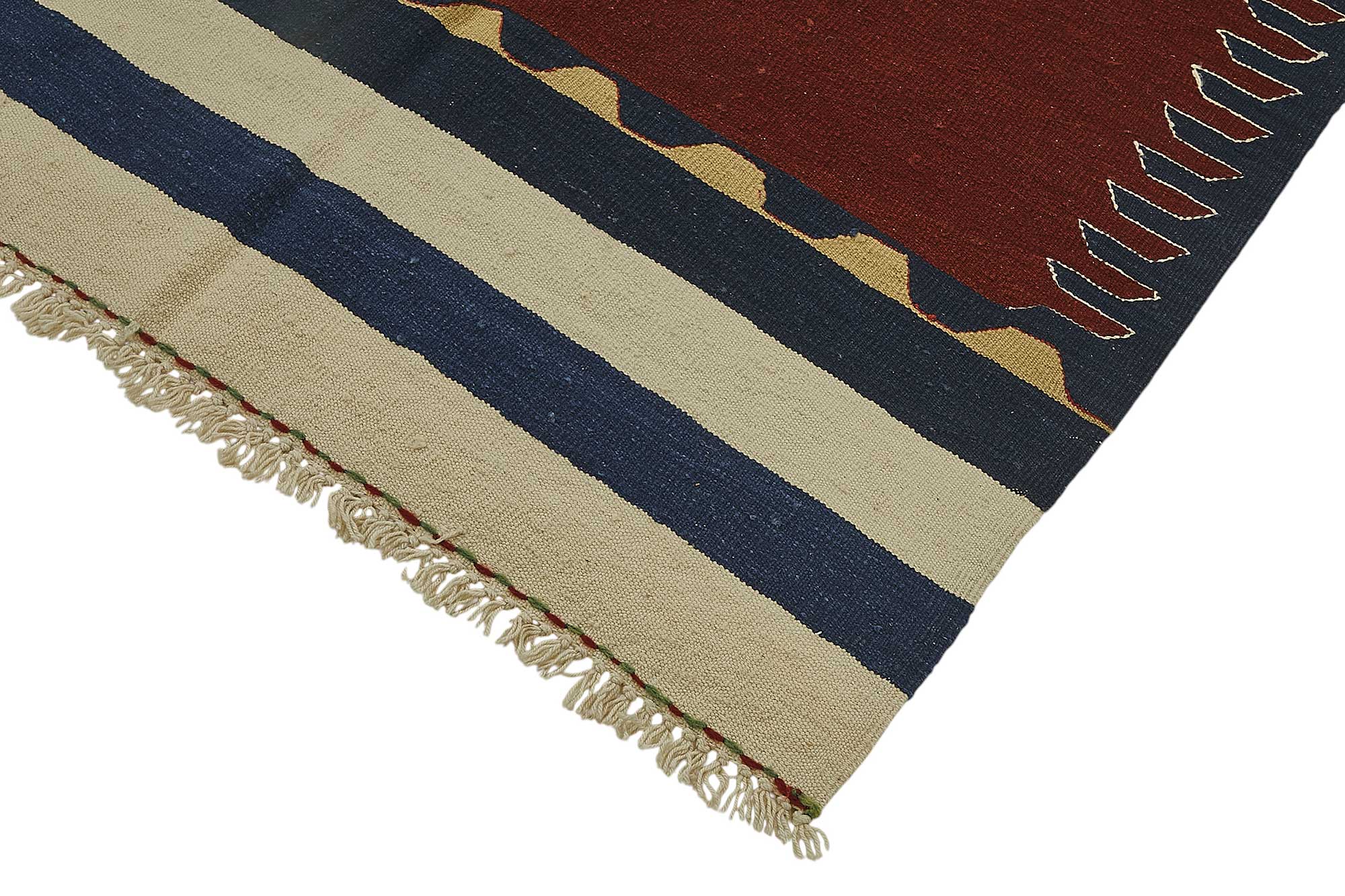 5x7 Handwoven Turkish Wool Kilim Rug - 50341