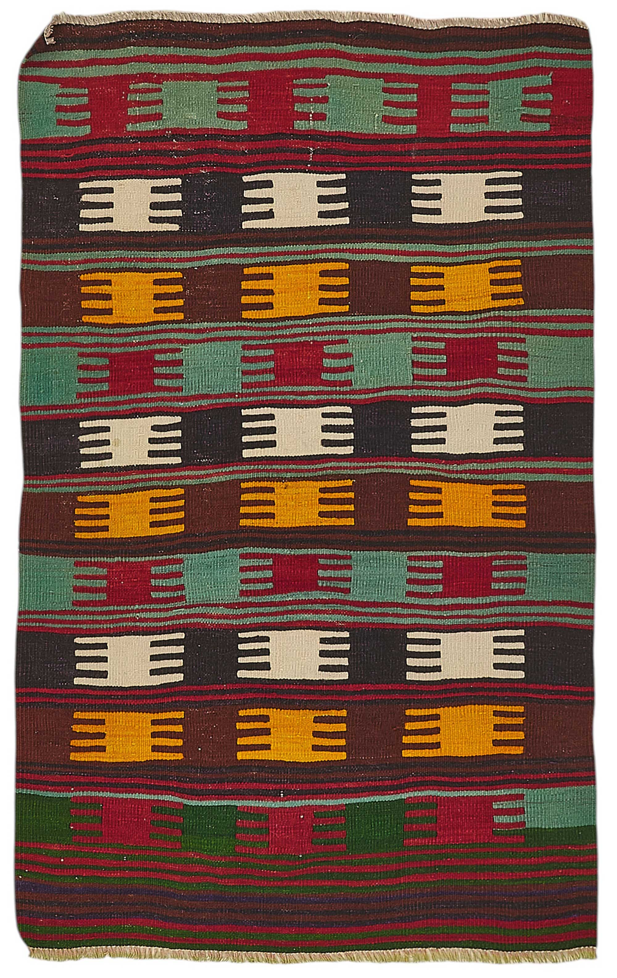 3x5 Handwoven Turkish Wool Kilim Rug - 50342