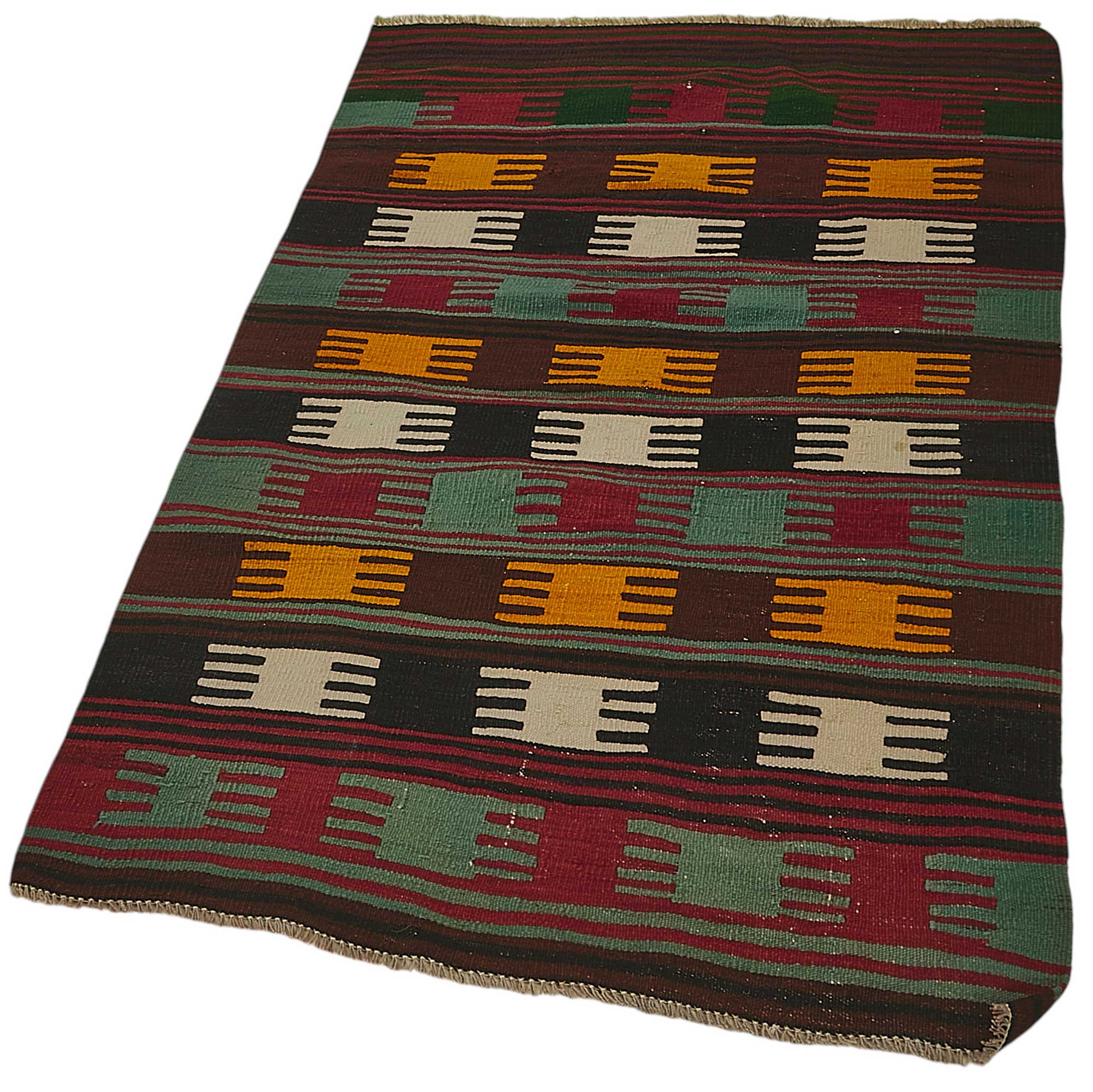 3x5 Handwoven Turkish Wool Kilim Rug - 50342