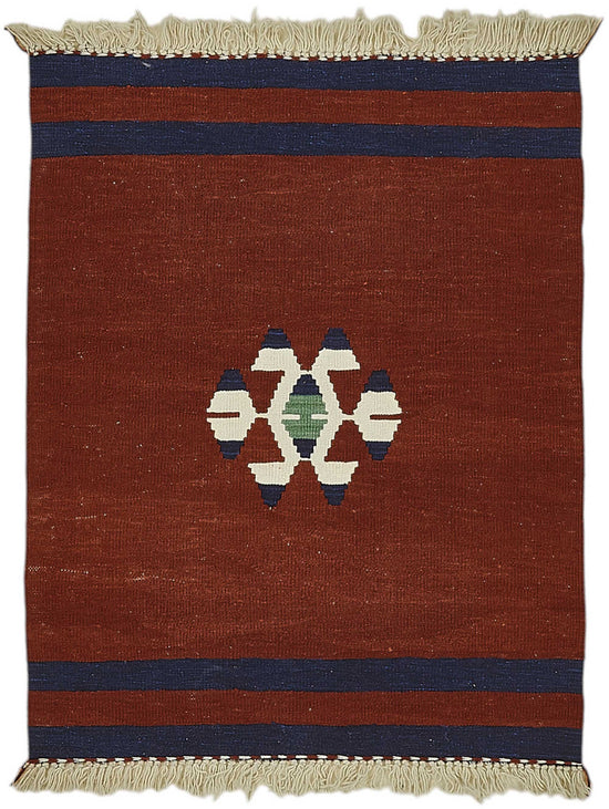 3x4 Handwoven Turkish Wool Kilim Rug - 50343