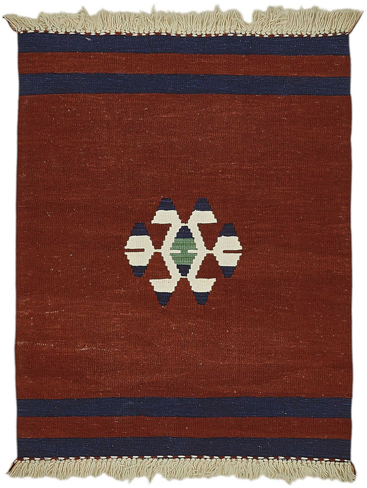 3x4 Handwoven Turkish Wool Kilim Rug - 50343