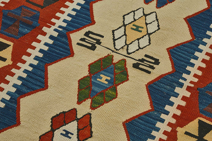 4x6 Handwoven Turkish Wool Kilim Rug - 50344