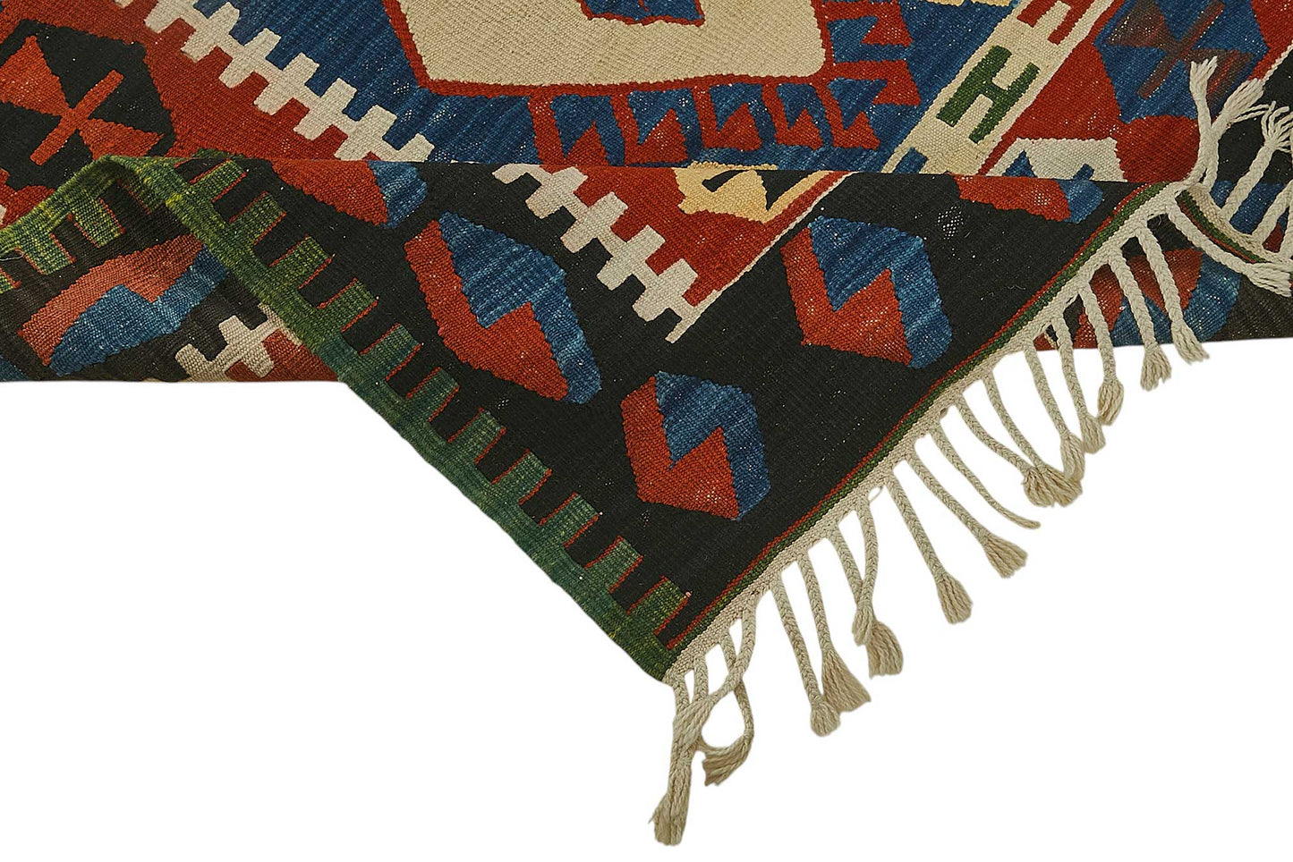 4x6 Handwoven Turkish Wool Kilim Rug - 50344