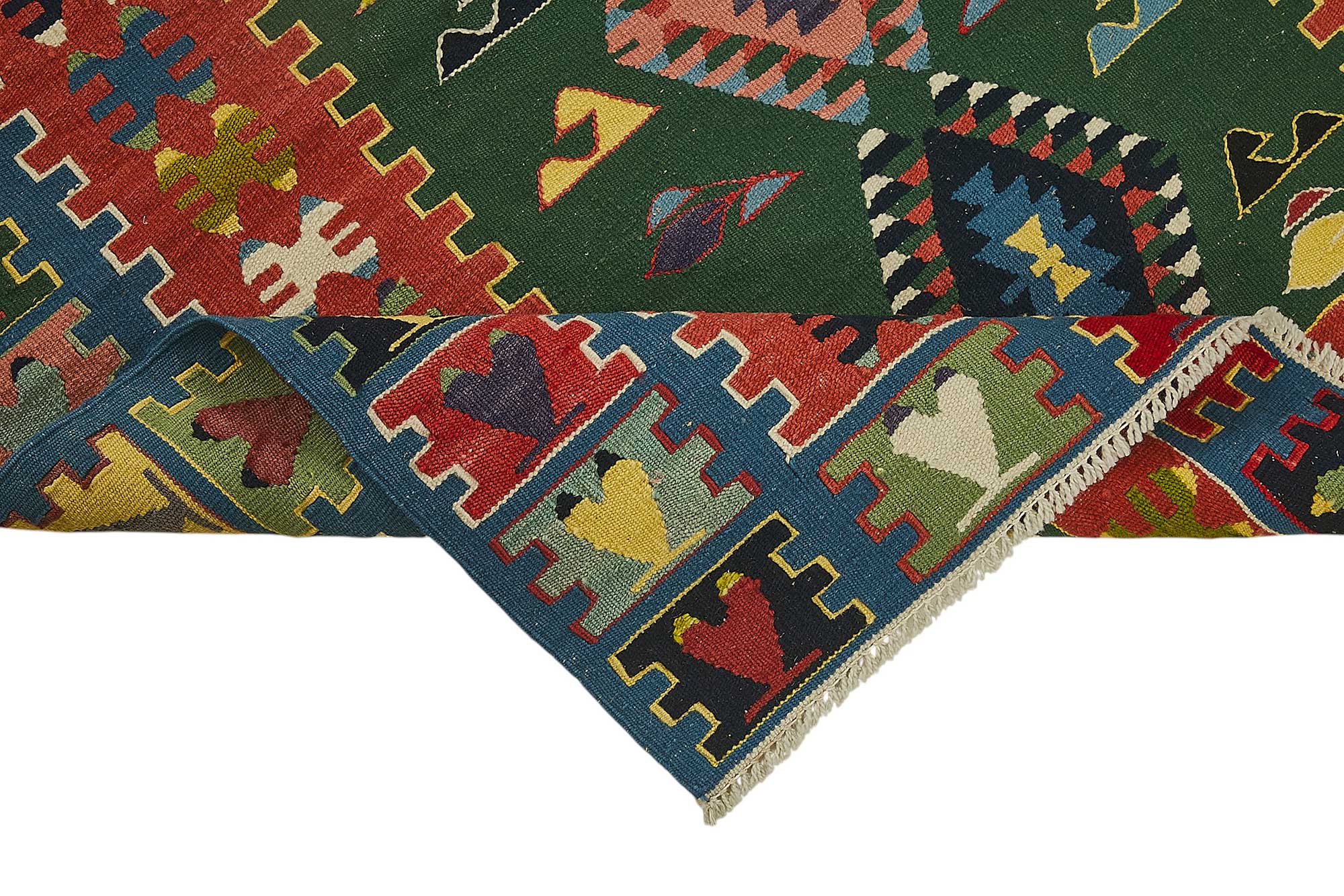 3x3 Handwoven Turkish Wool Kilim Rug - 50345