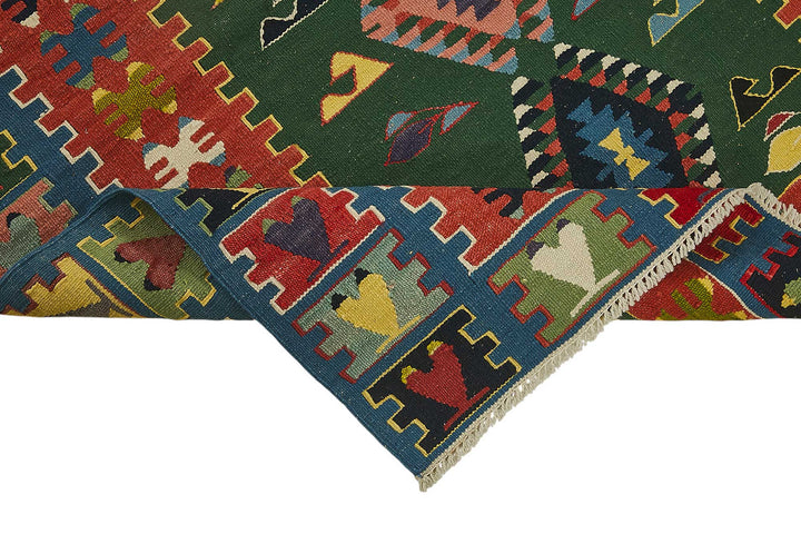 3x3 Handwoven Turkish Wool Kilim Rug - 50345