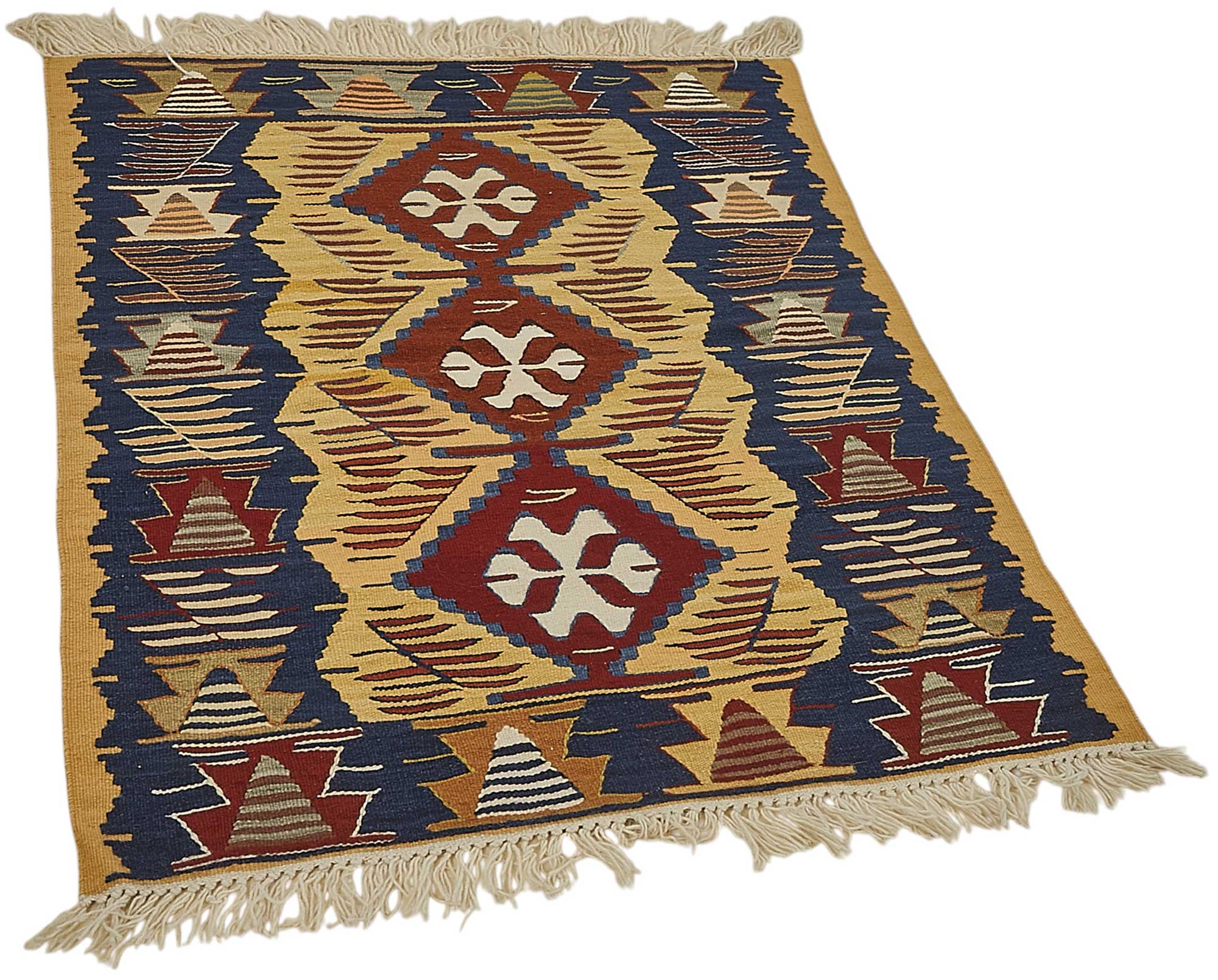 3x4 Handwoven Turkish Wool Kilim Rug - 50346