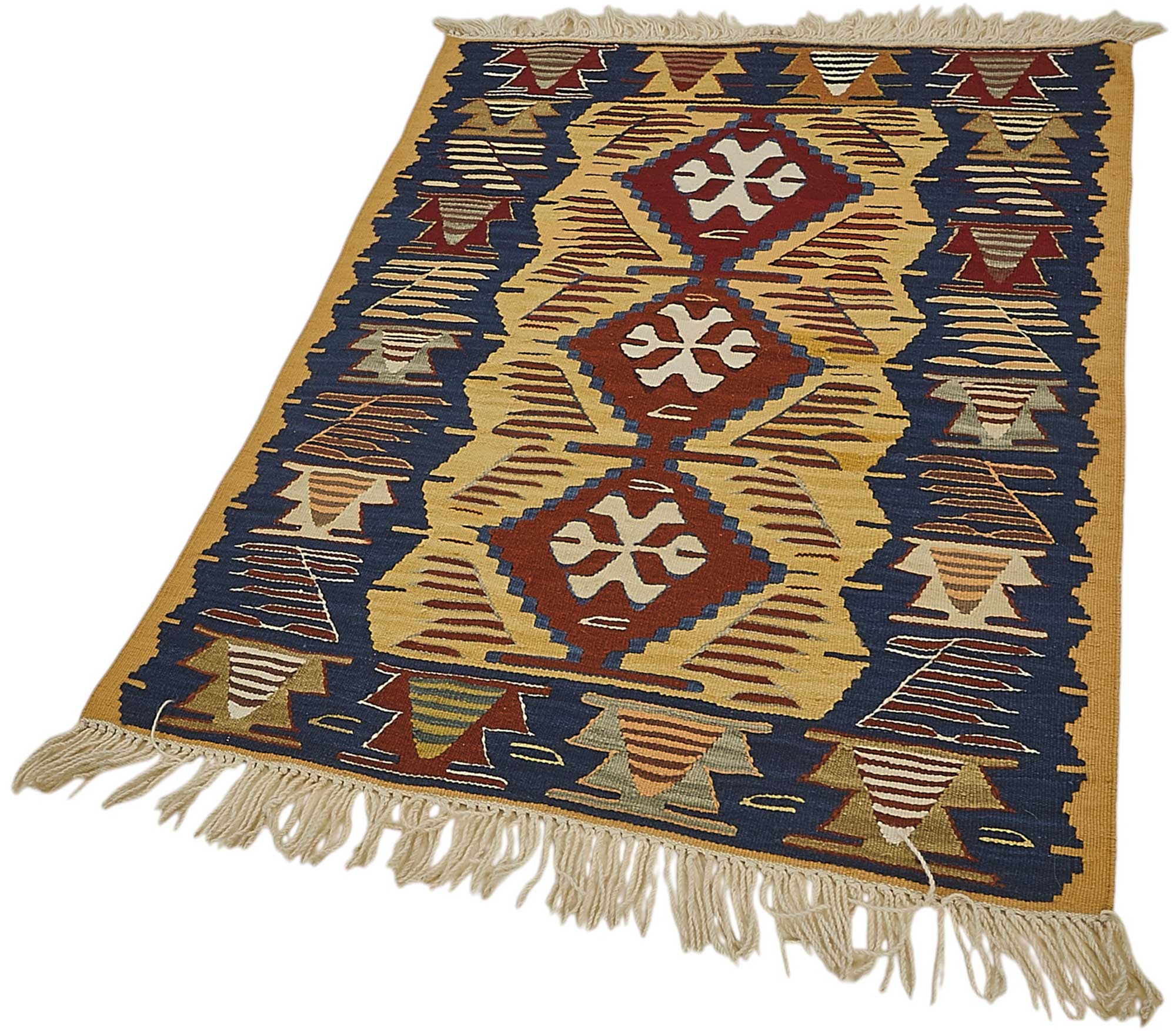 3x4 Handwoven Turkish Wool Kilim Rug - 50346