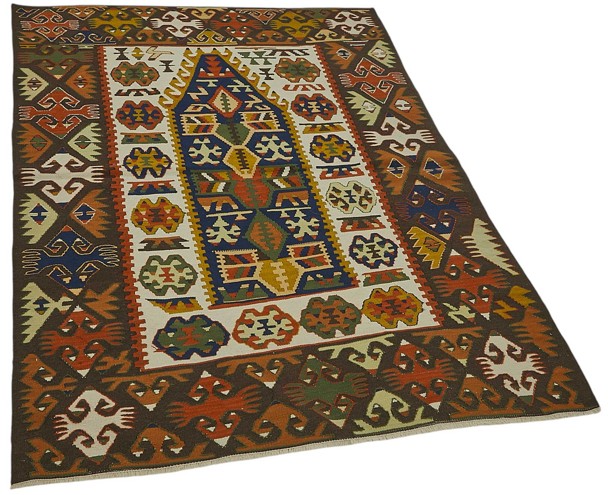 3x5 Handwoven Turkish Wool Kilim Rug - 50347