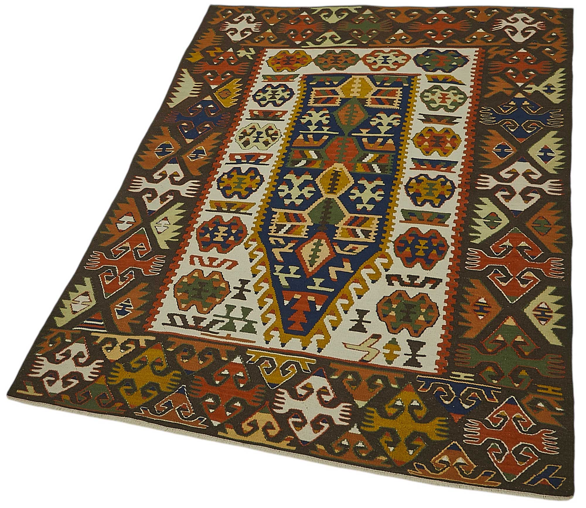 3x5 Handwoven Turkish Wool Kilim Rug - 50347