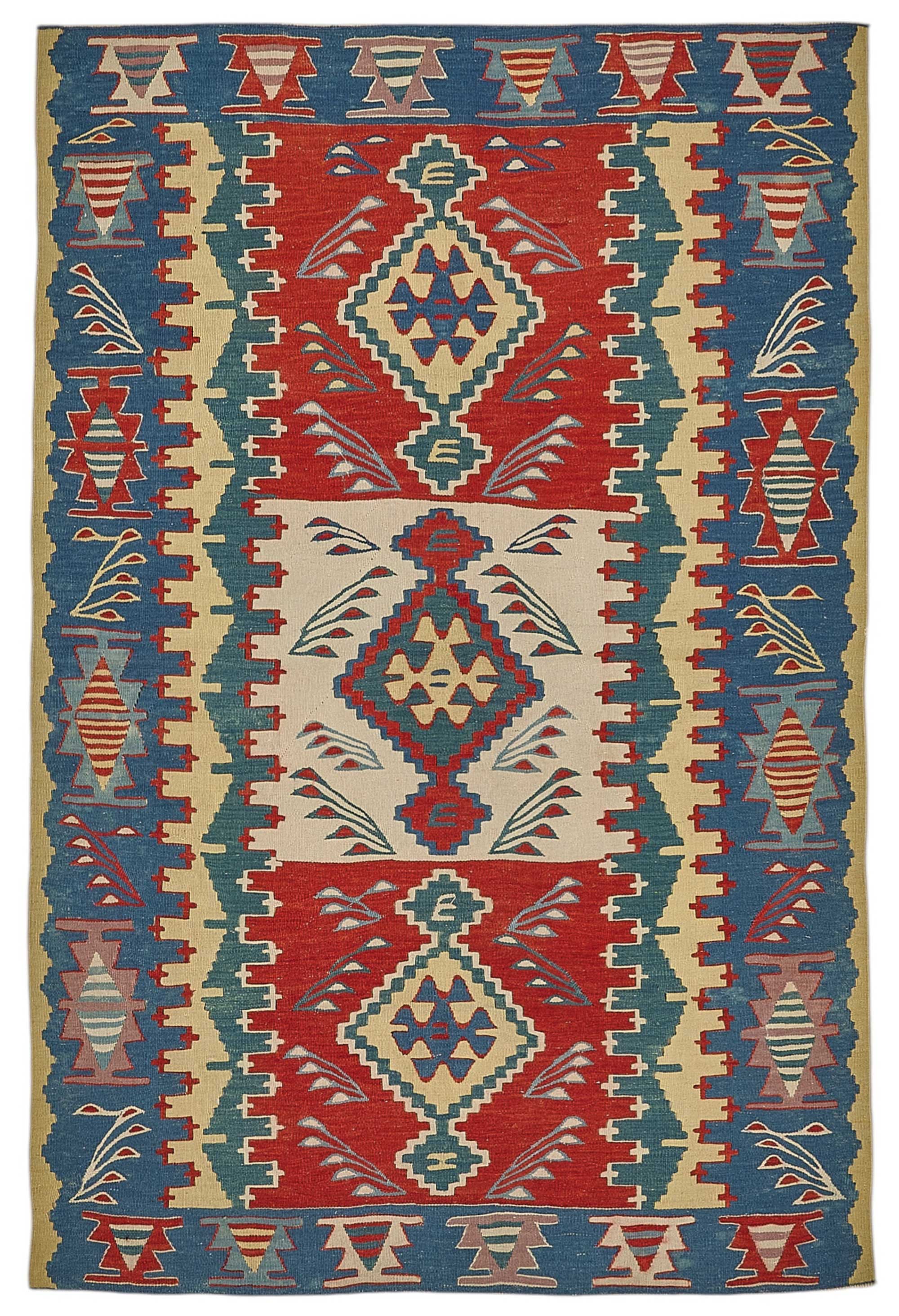 3x5 Handwoven Turkish Wool Kilim Rug - 50349