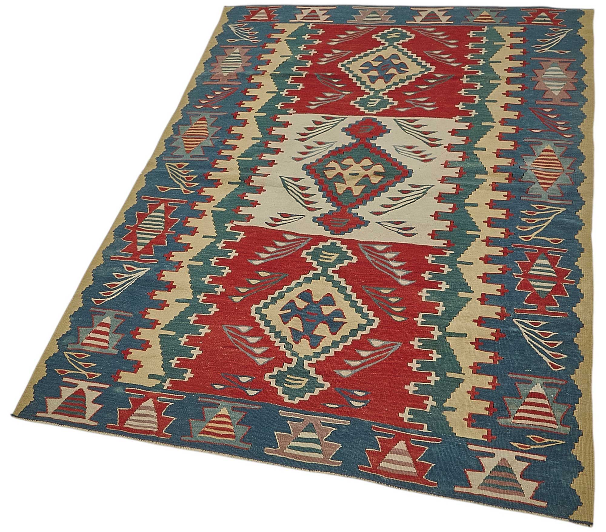 3x5 Handwoven Turkish Wool Kilim Rug - 50349