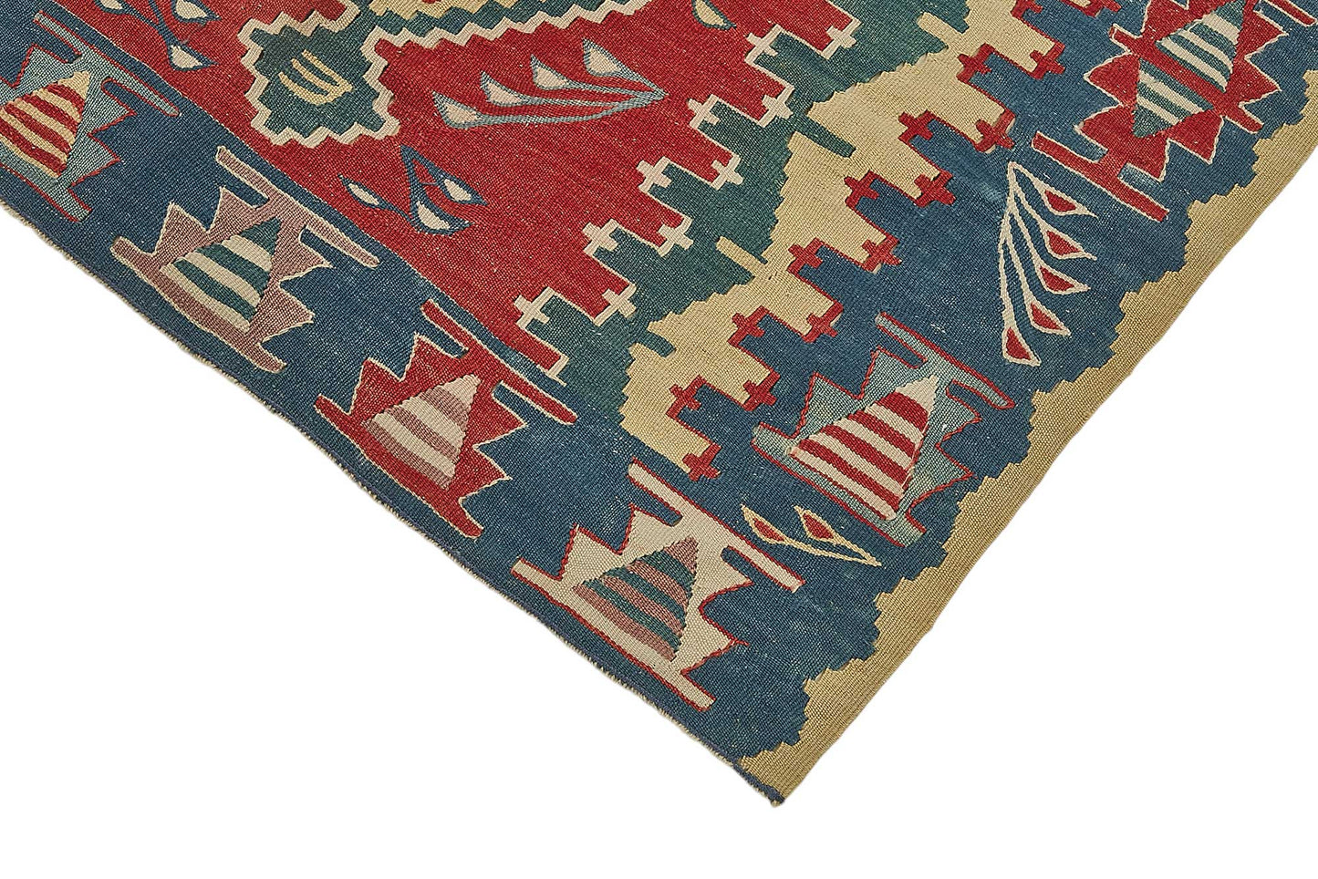 3x5 Handwoven Turkish Wool Kilim Rug - 50349