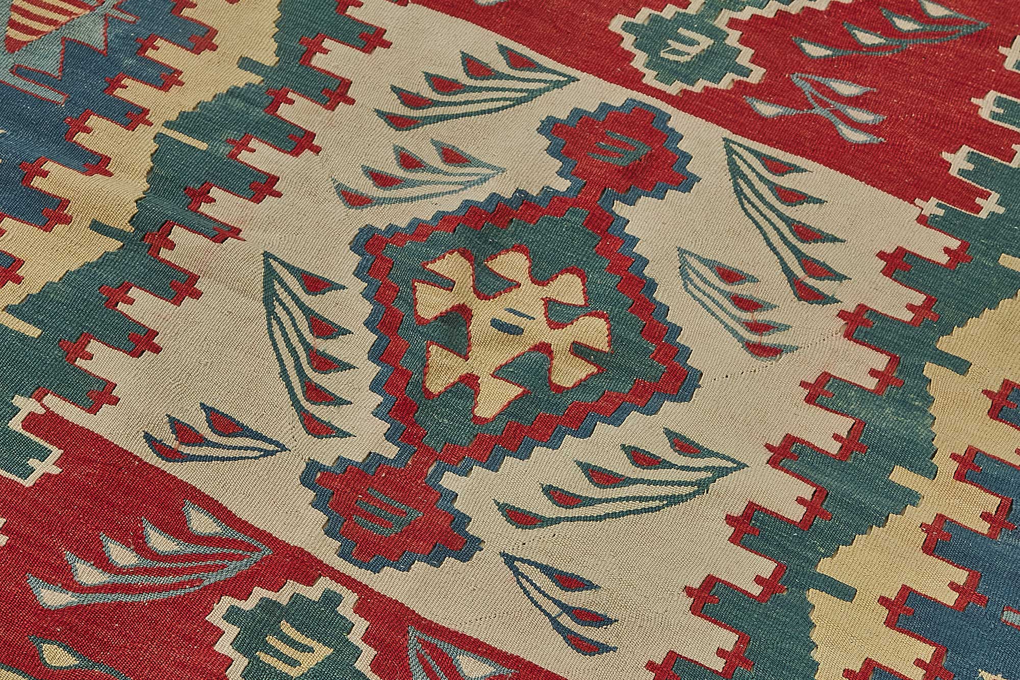 3x5 Handwoven Turkish Wool Kilim Rug - 50349