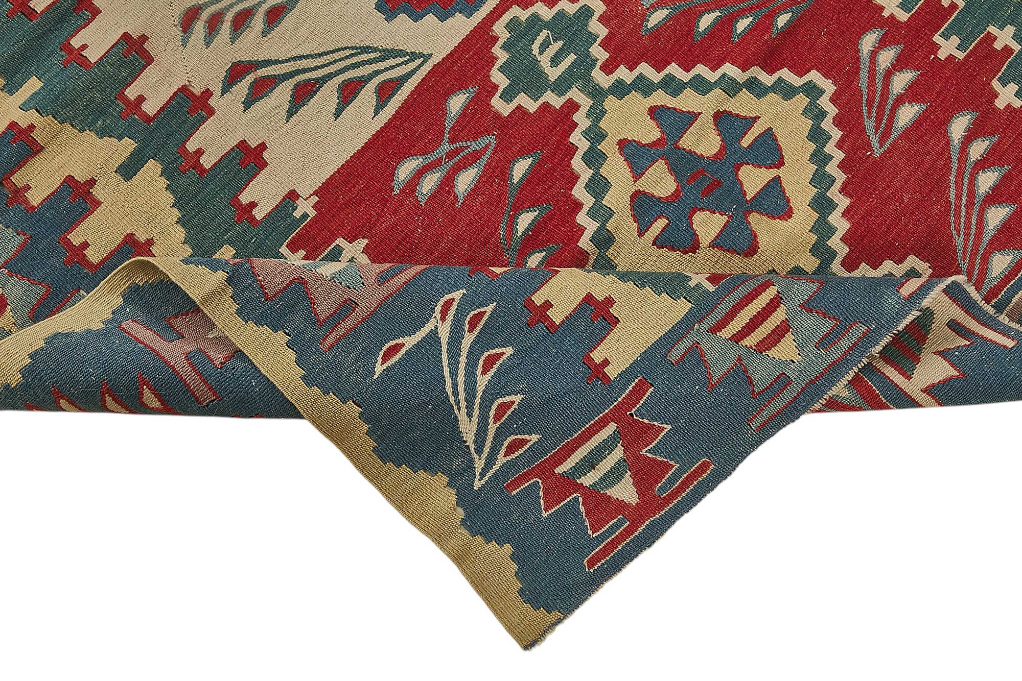 3x5 Handwoven Turkish Wool Kilim Rug - 50349
