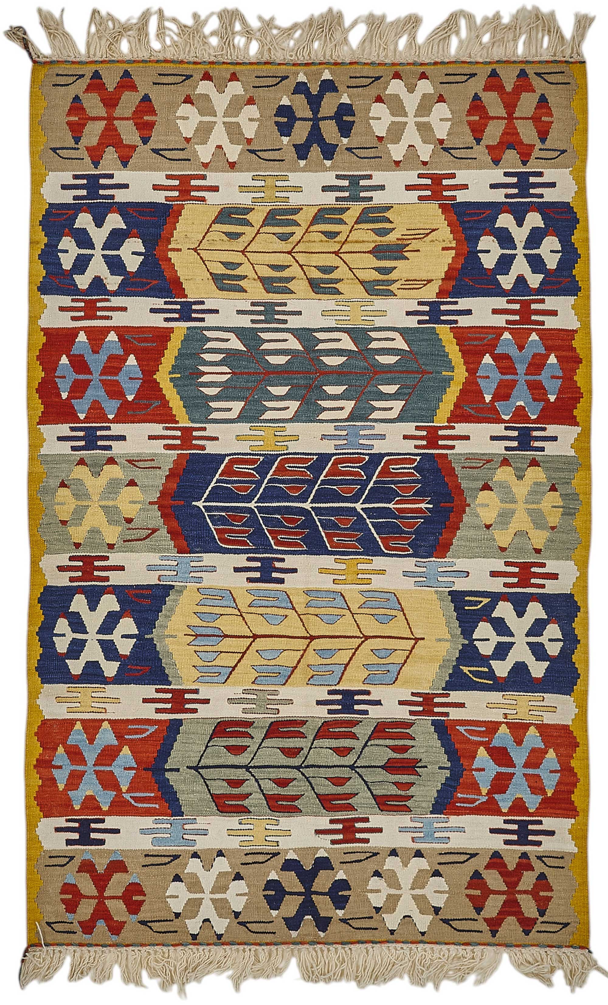4x6 Handwoven Turkish Wool Kilim Rug - 50350