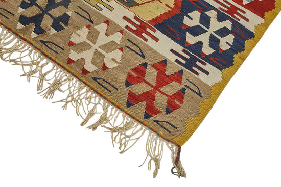 4x6 Handwoven Turkish Wool Kilim Rug - 50350