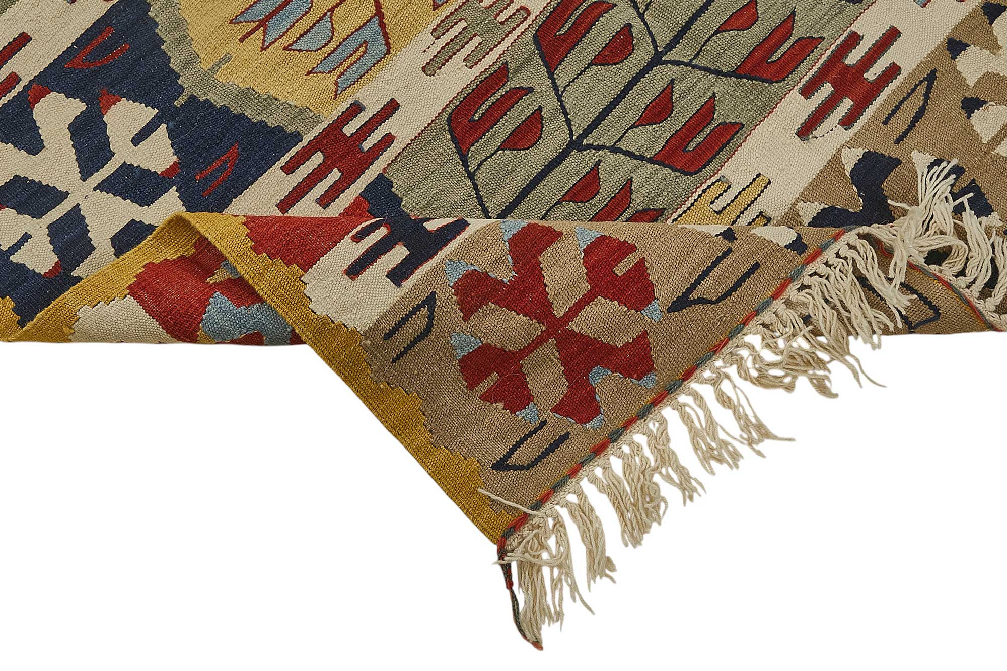 4x6 Handwoven Turkish Wool Kilim Rug - 50350