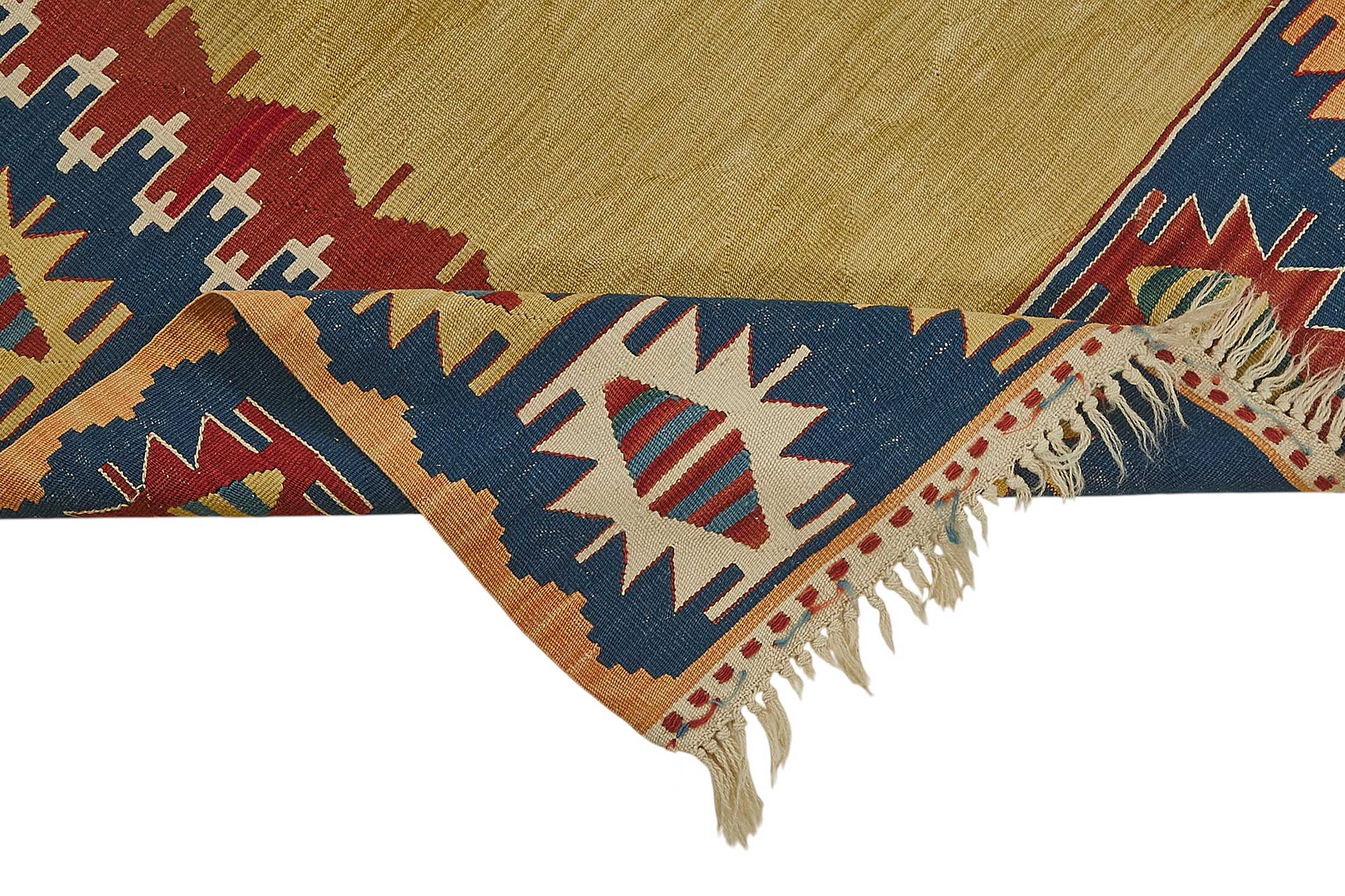 4x5 Handwoven Turkish Wool Kilim Rug - 50353