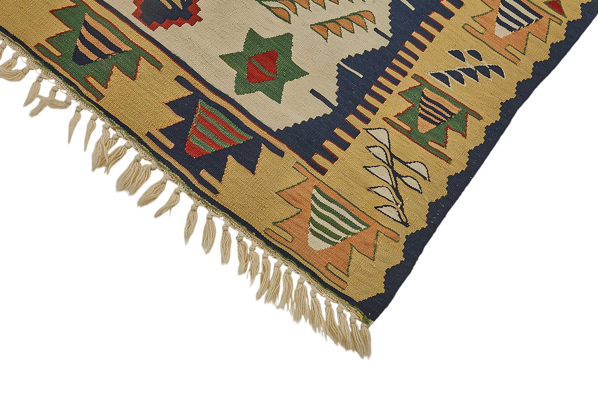 4x5 Handwoven Turkish Wool Kilim Rug - 50354