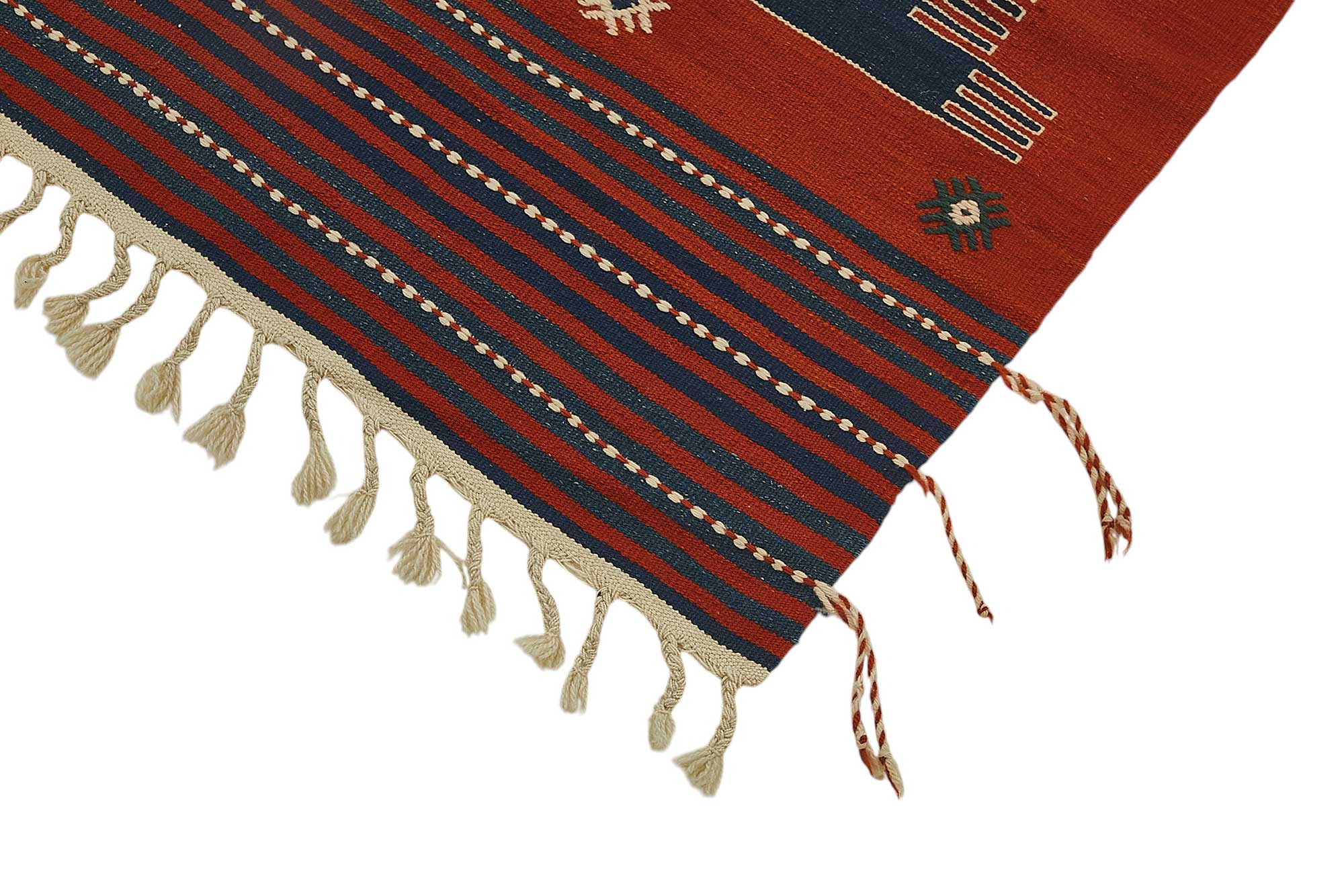 4x6 Handwoven Turkish Wool Kilim Rug - 50356