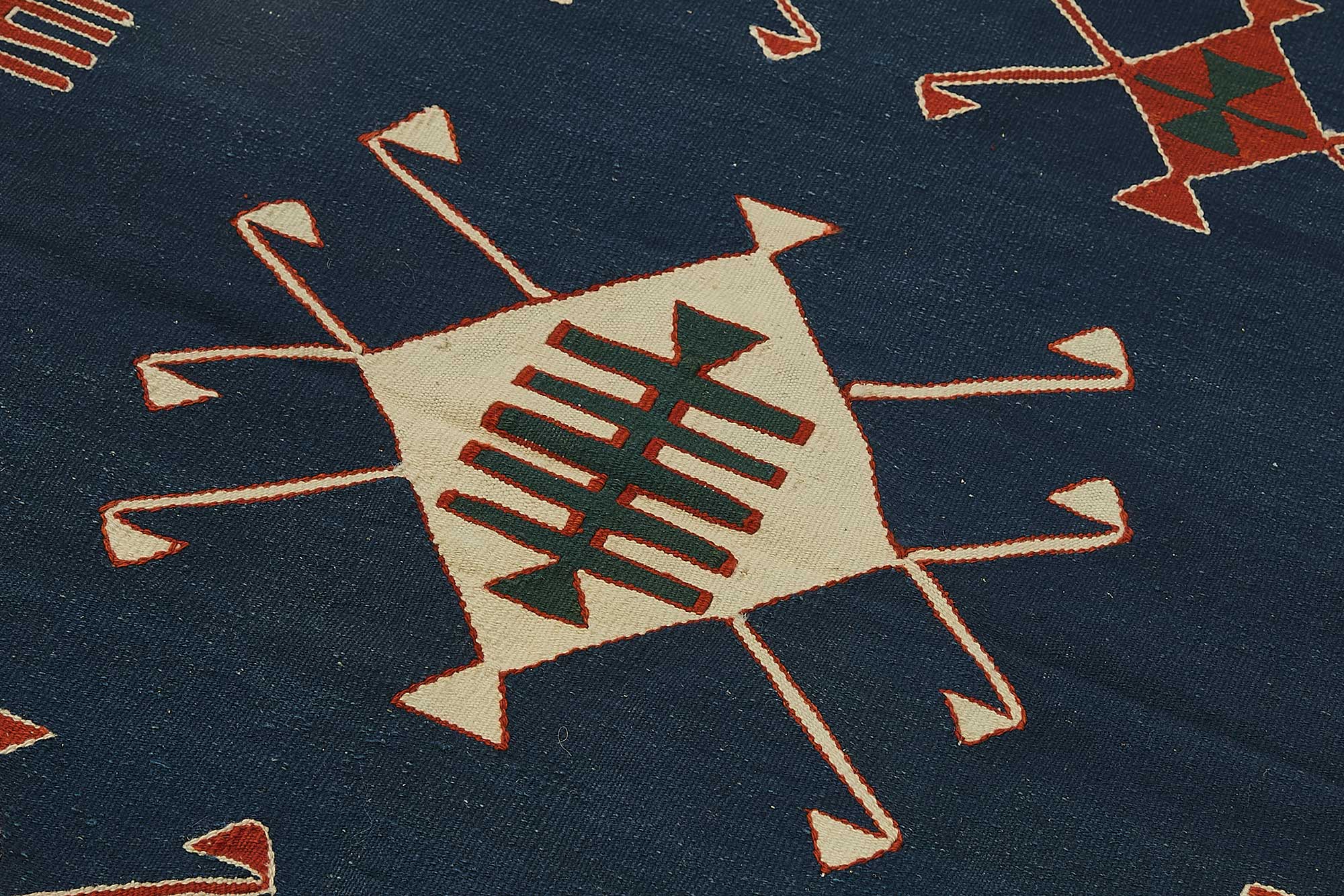 4x6 Handwoven Turkish Wool Kilim Rug - 50356