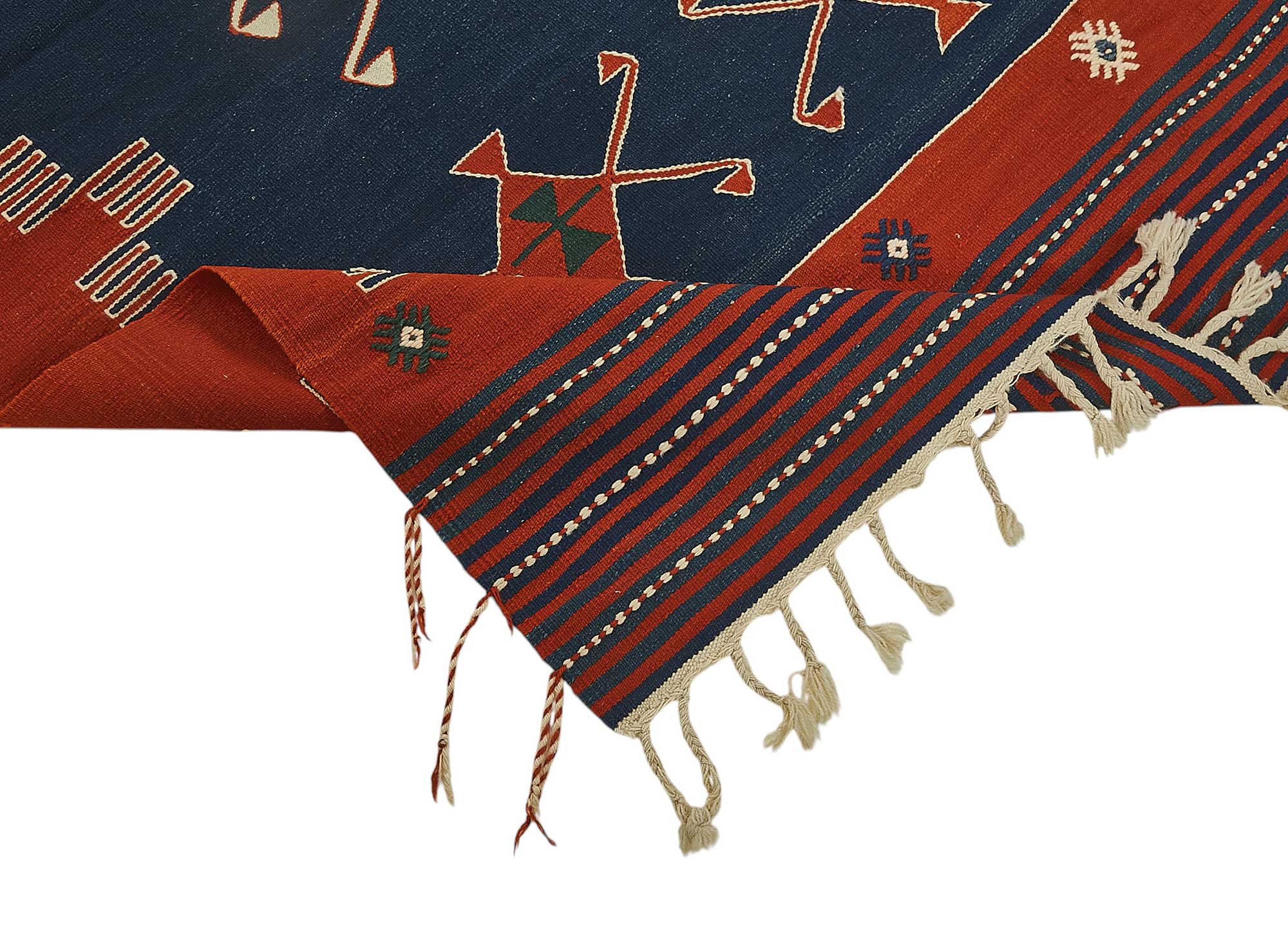 4x6 Handwoven Turkish Wool Kilim Rug - 50356