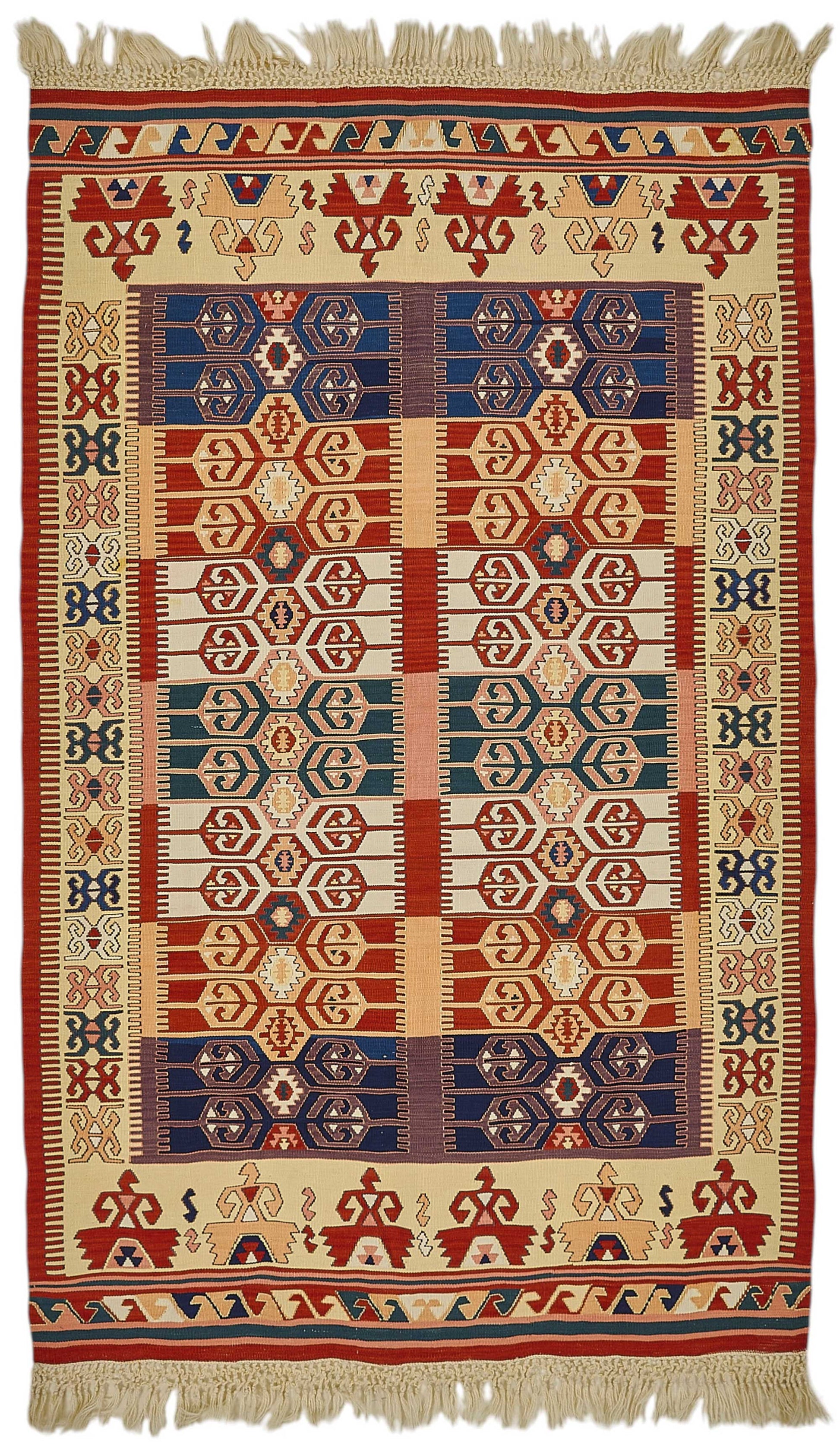 4x6 Handwoven Turkish Wool Kilim Rug - 50357