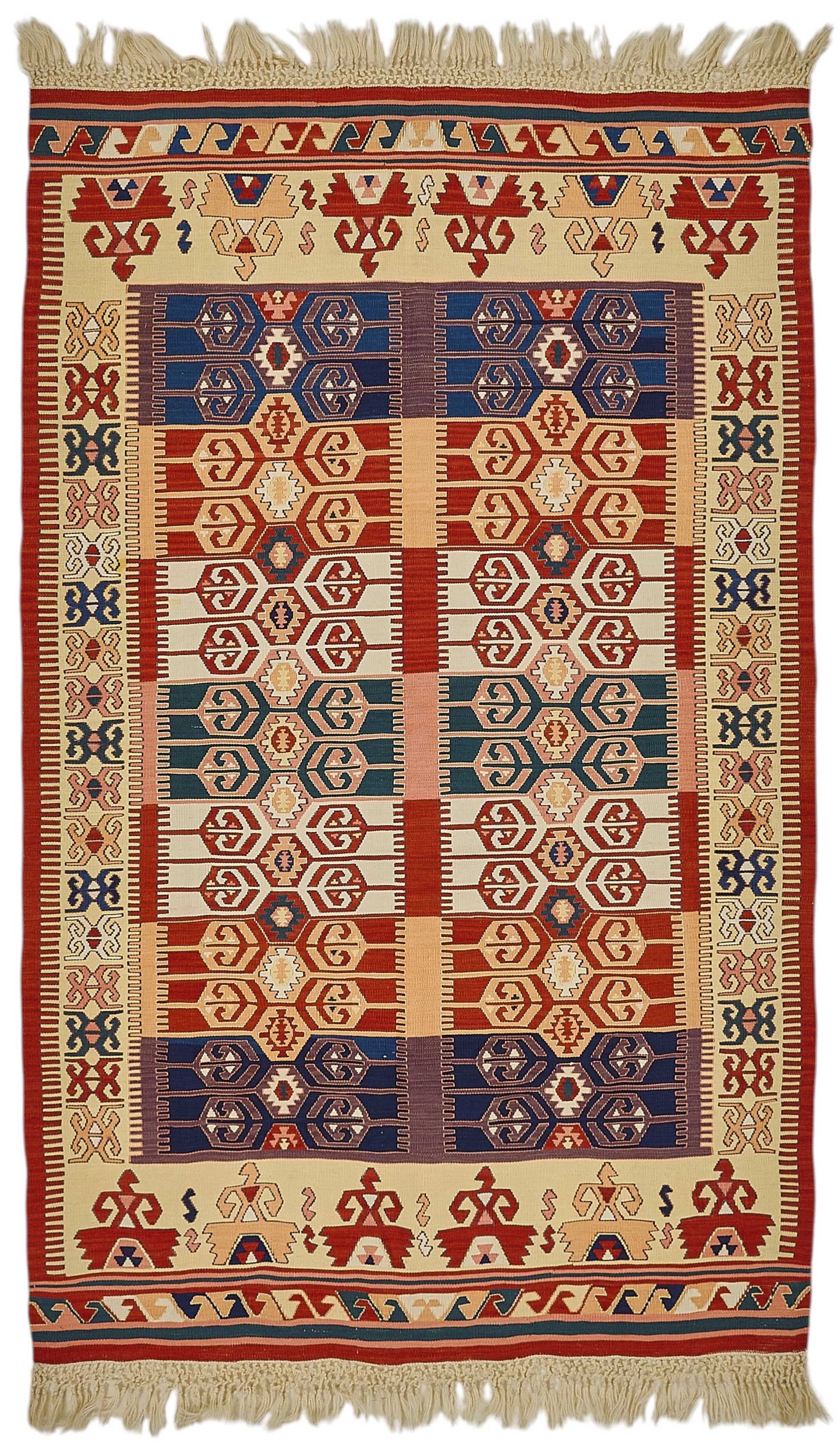 4x6 Handwoven Turkish Wool Kilim Rug - 50357