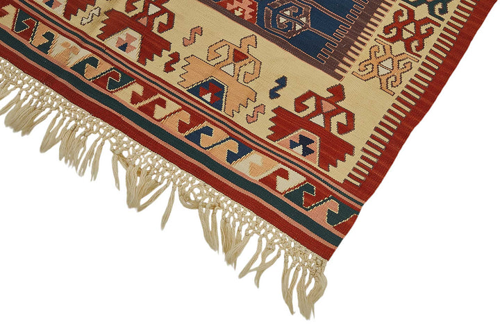 4x6 Handwoven Turkish Wool Kilim Rug - 50357