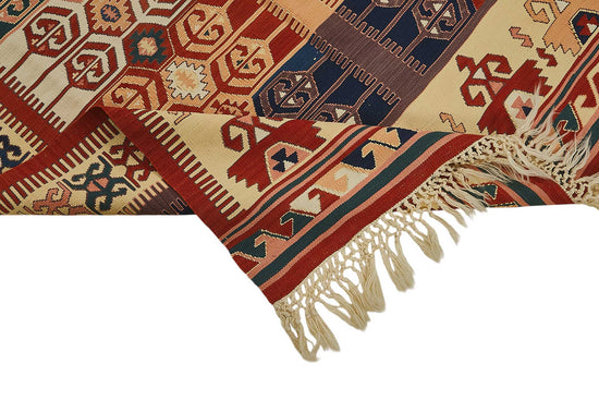 4x6 Handwoven Turkish Wool Kilim Rug - 50357