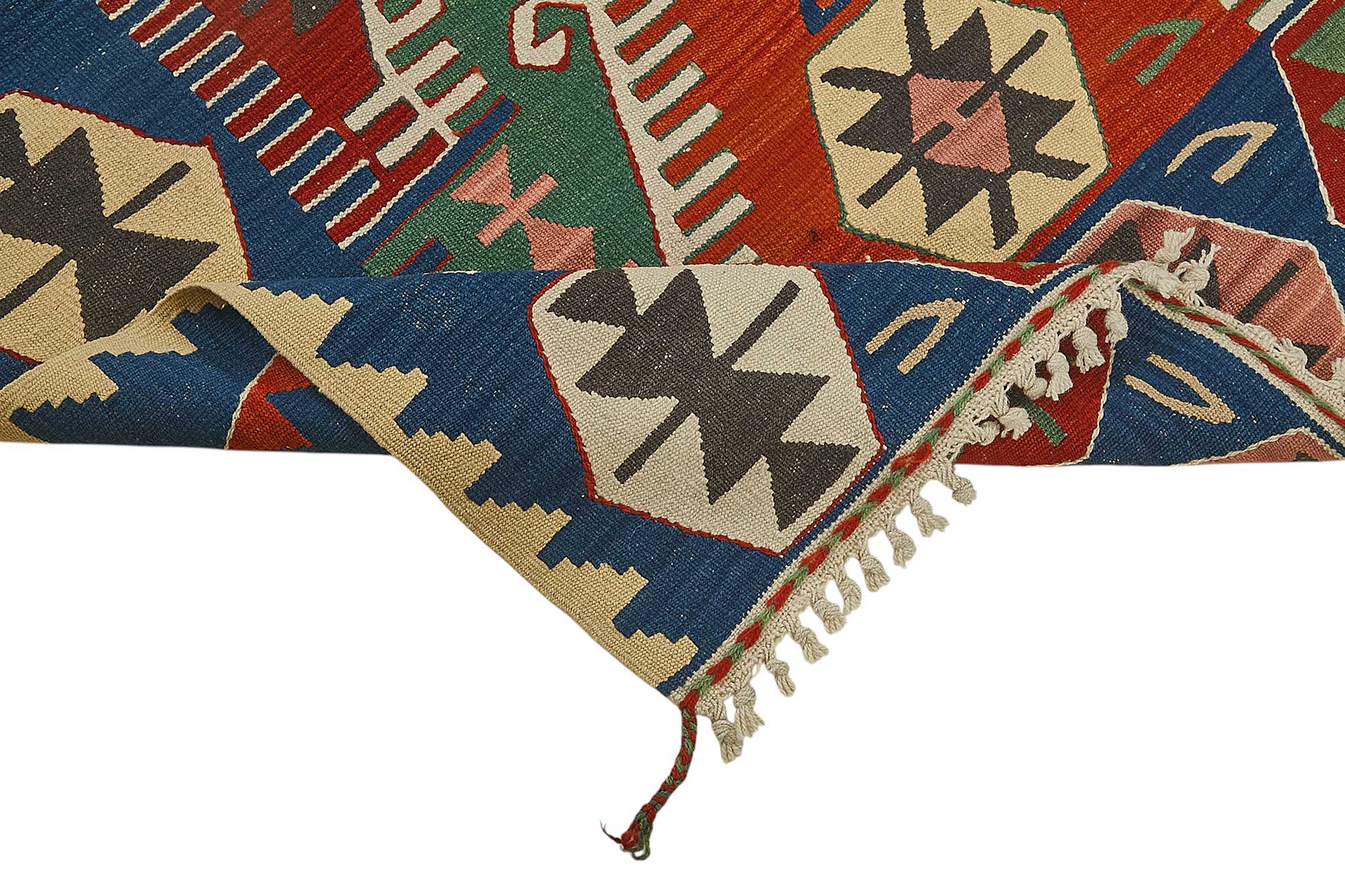 4x5 Handwoven Turkish Wool Kilim Rug - 50359