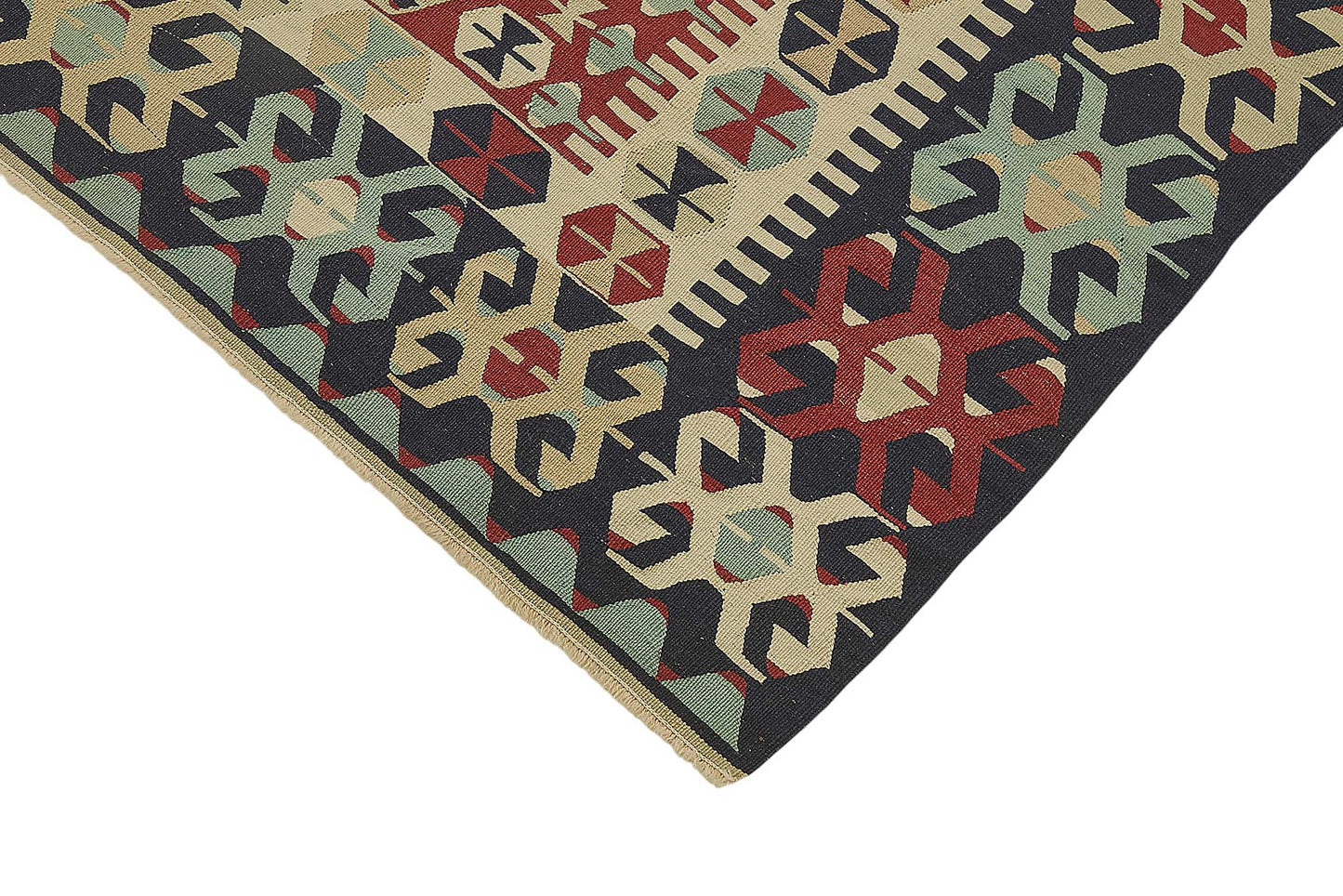 4x6 Handwoven Turkish Wool Kilim Rug - 50360