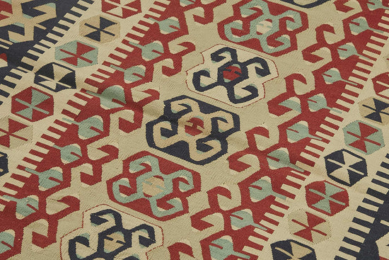 4x6 Handwoven Turkish Wool Kilim Rug - 50360