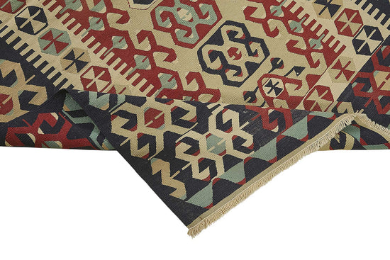 4x6 Handwoven Turkish Wool Kilim Rug - 50360