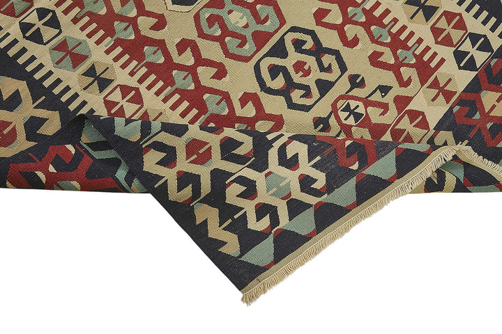 4x6 Handwoven Turkish Wool Kilim Rug - 50360